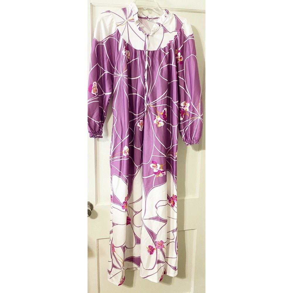Vintage Granada Polyester S Zip Housecoat MuMu EUC